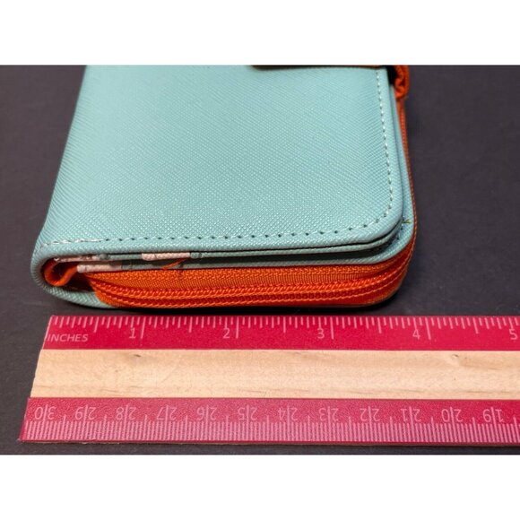 Shinzi Katoh clutch purse wallet canvas zipper blue - Picture 9 of 9